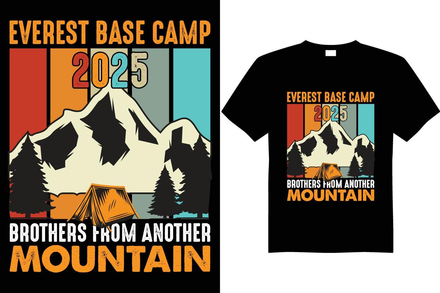 berg baseren kamp t overhemd ontwerp vector het dossier Everest baseren kamp broers van een ander berg t overhemd ontwerp