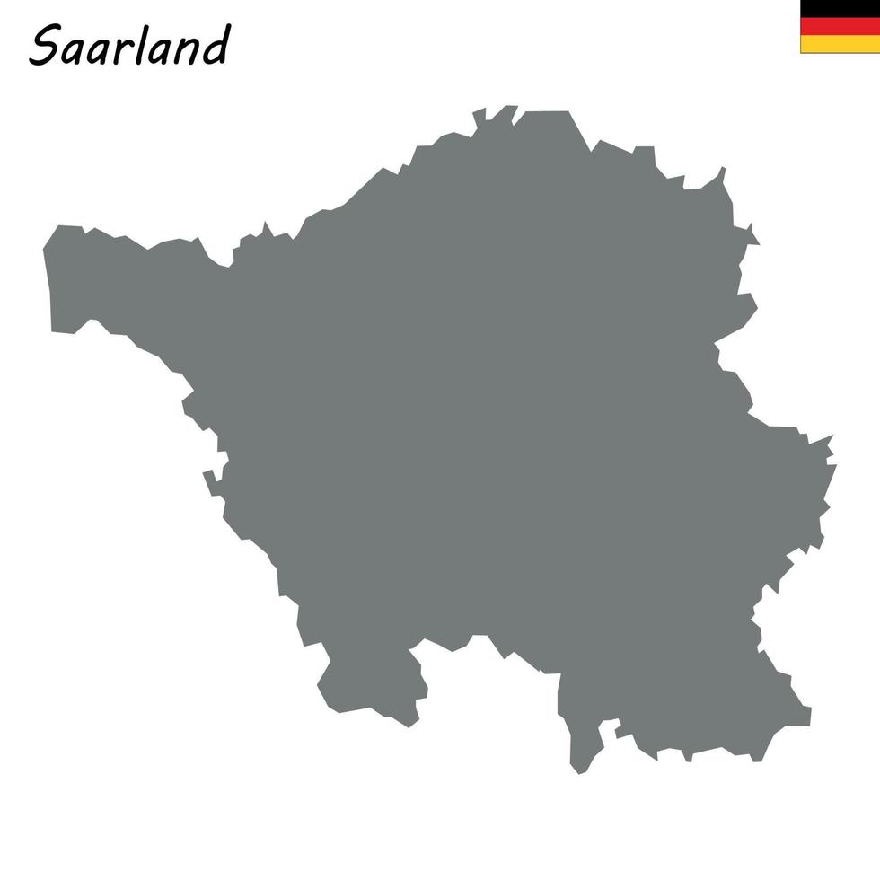 hoog kwaliteit kaart is een staat van Duitsland vector