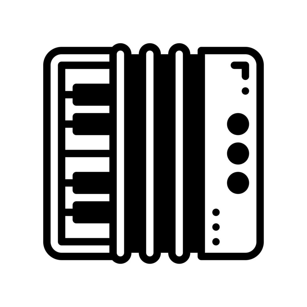 accordeon solide stijl icoon. vector illustratie voor grafisch ontwerp, website, app