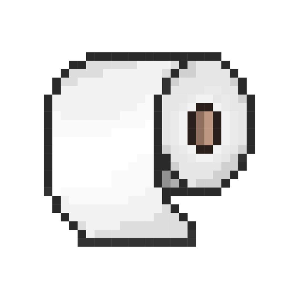 pixel kunst stijl, oud computerspelletjes stijl, retro stijl 18 beetje toilet papier vector