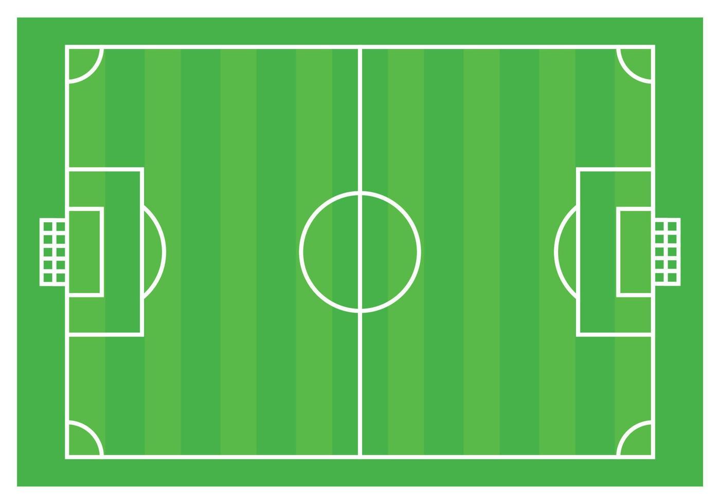 voetbal eenvoudig grond plan. vector illustratie