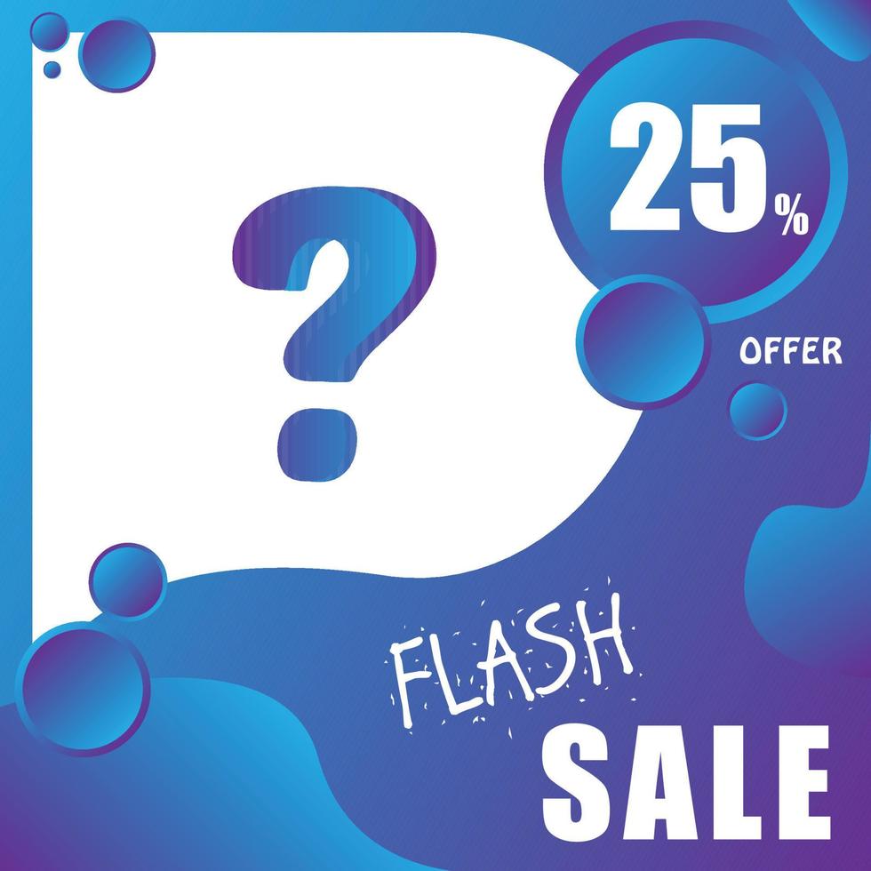 flash uitverkoop folder lay-out met helling blauw poster ontwerp vector