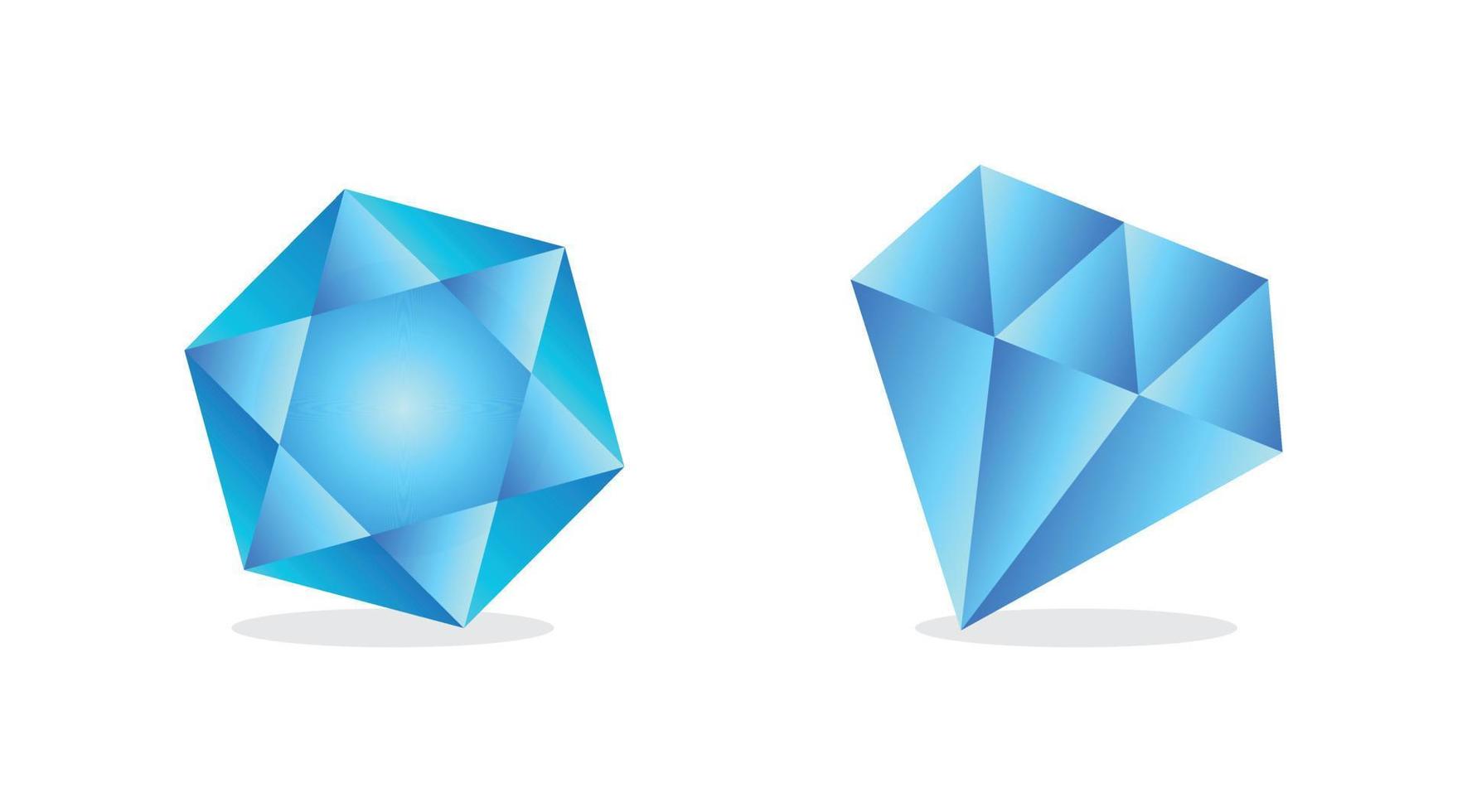 vector illustratie van blauw diamant