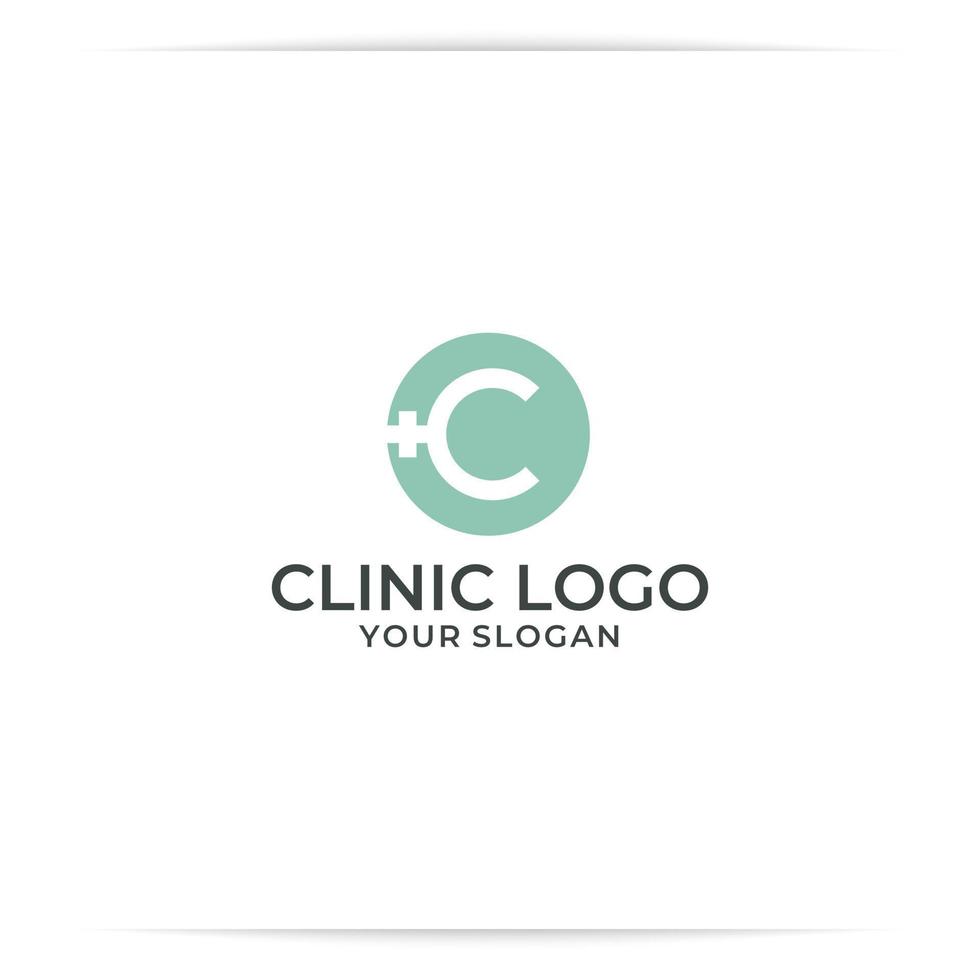 logo ontwerp c plus vector medisch