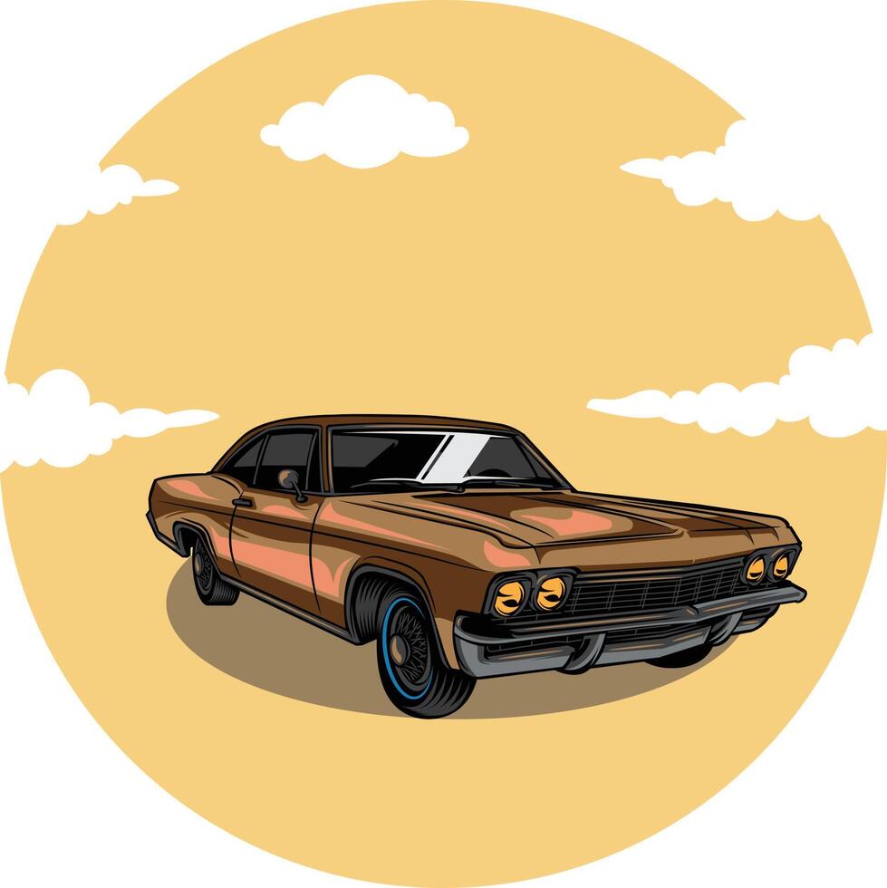 klassiek auto speelgoed- illustratie ontwerp 2 vector