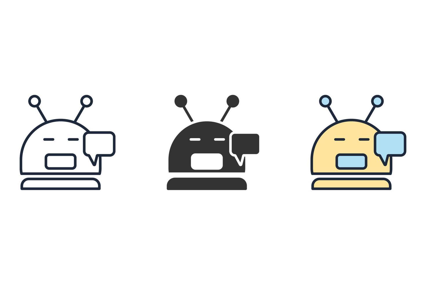 robot pictogrammen symbool vector elementen voor infographic web