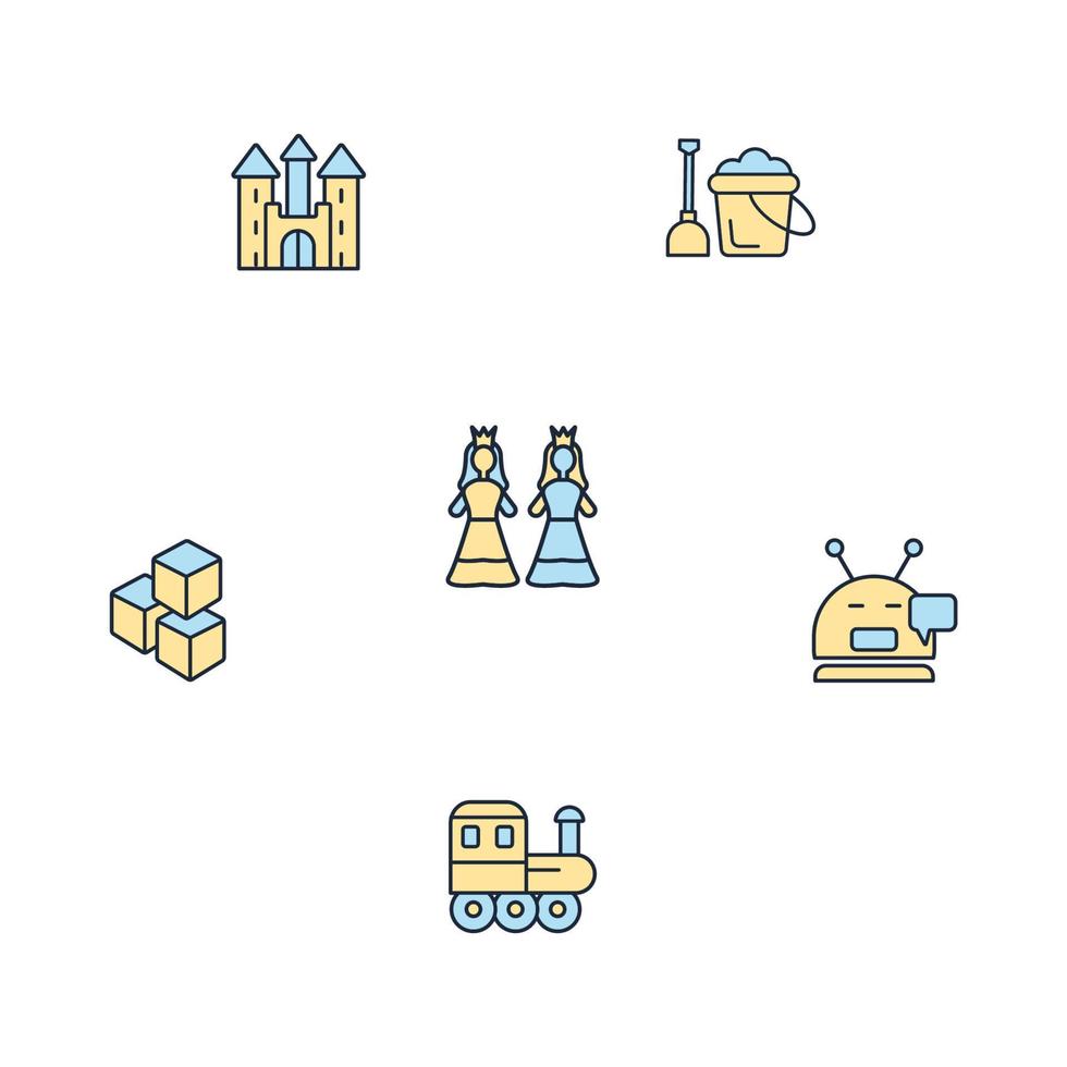 baby speelgoed- pictogrammen reeks . baby speelgoed- pak symbool vector elementen voor infographic web