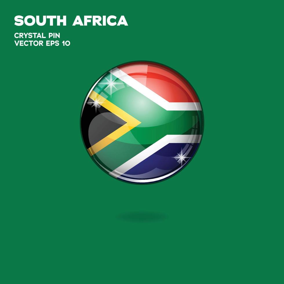 zuiden Afrika vlag 3d toetsen vector