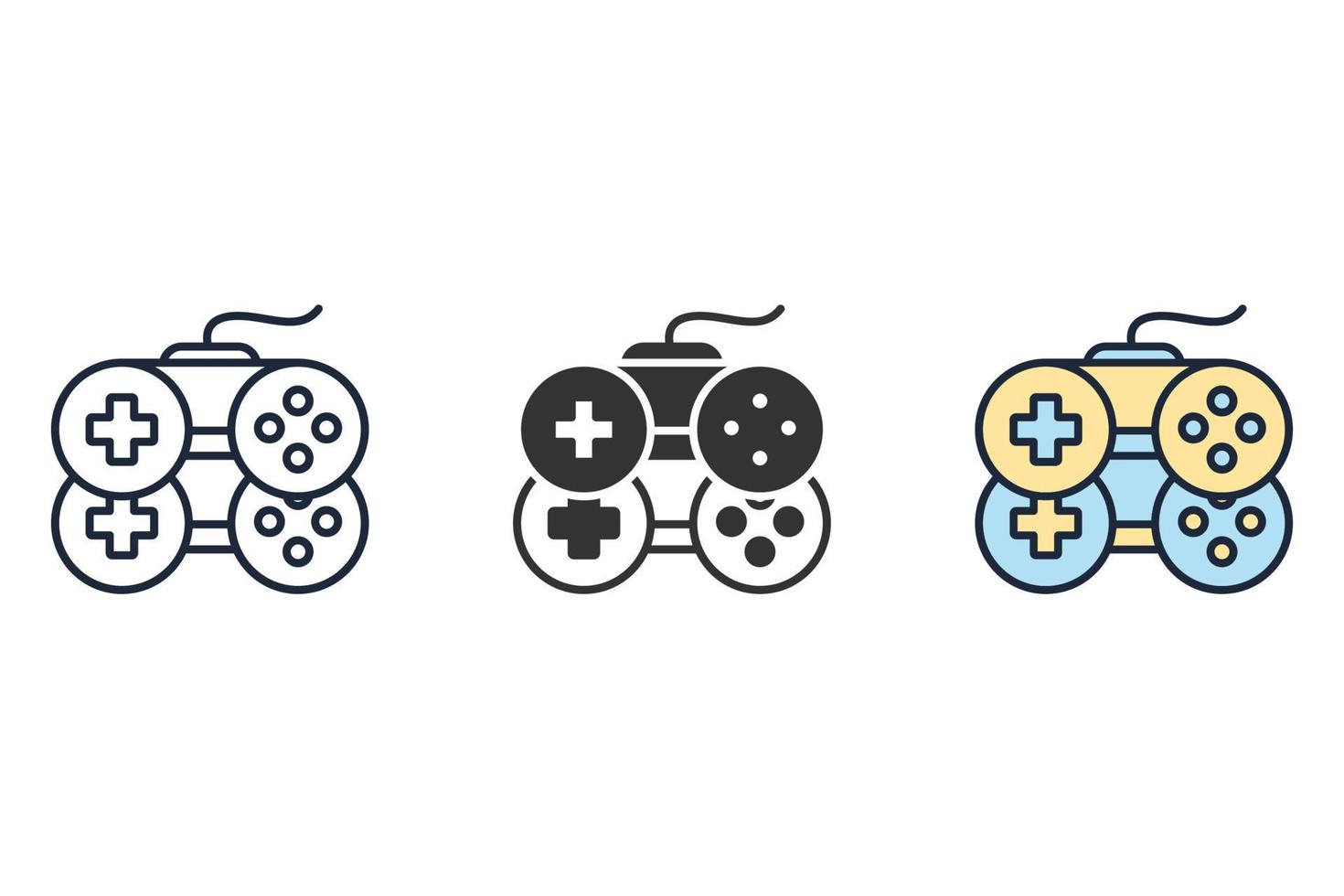 gamepad pictogrammen symbool vector elementen voor infographic web