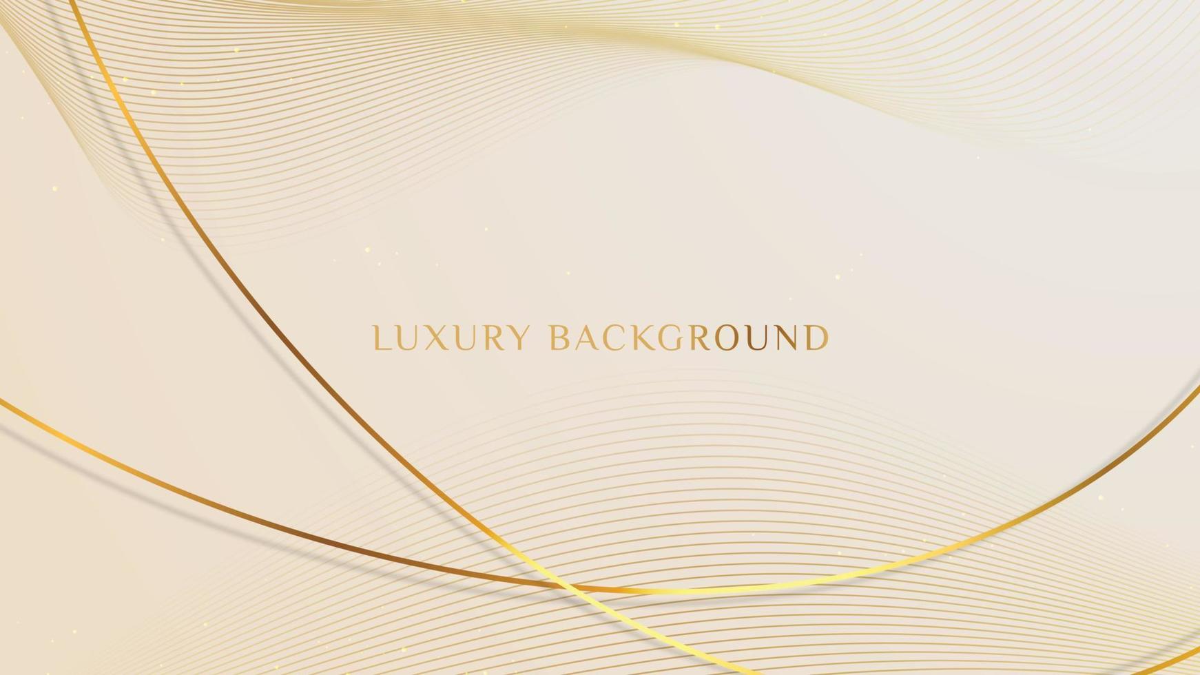 abstract luxe licht bruin achtergrond met gouden lijnen element vector