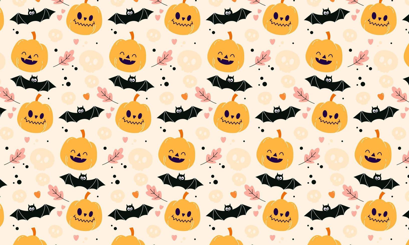 hand- getrokken halloween patroon vector