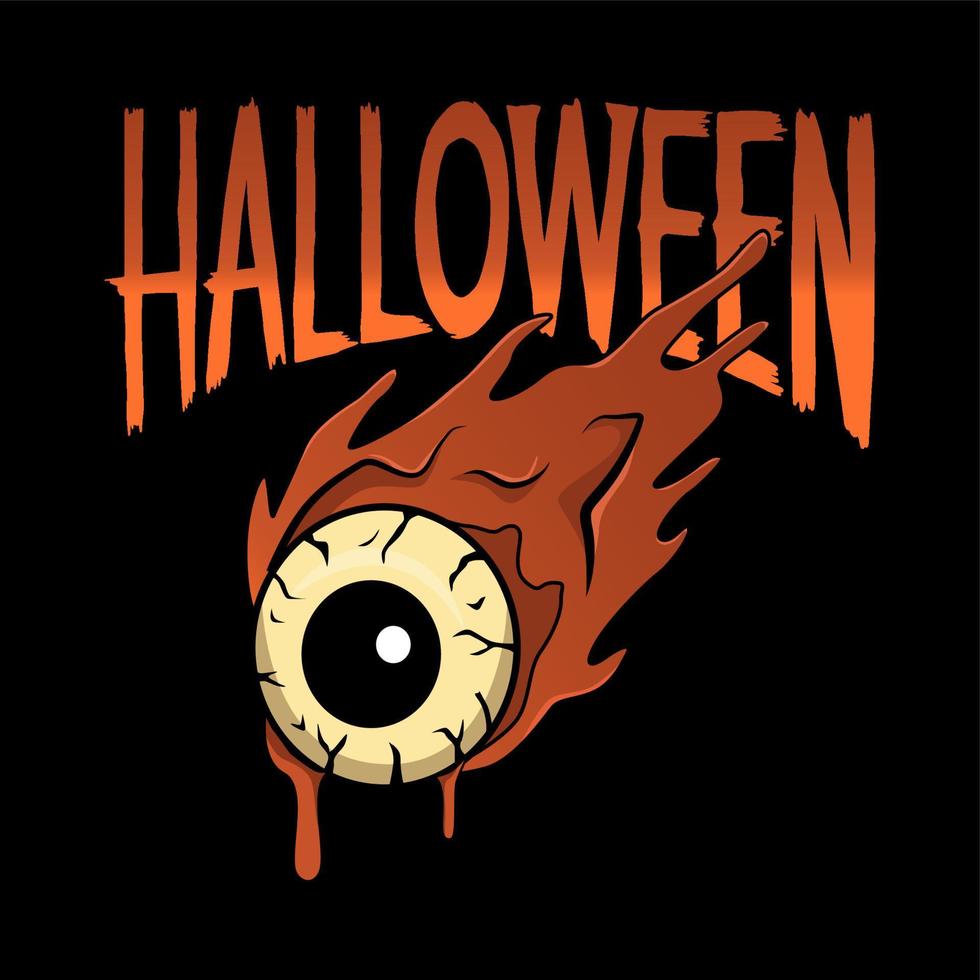 poster illustratie halloween geïsoleerd donker achtergrond vector