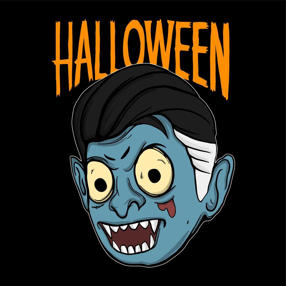 poster illustratie halloween geïsoleerd donker achtergrond vector