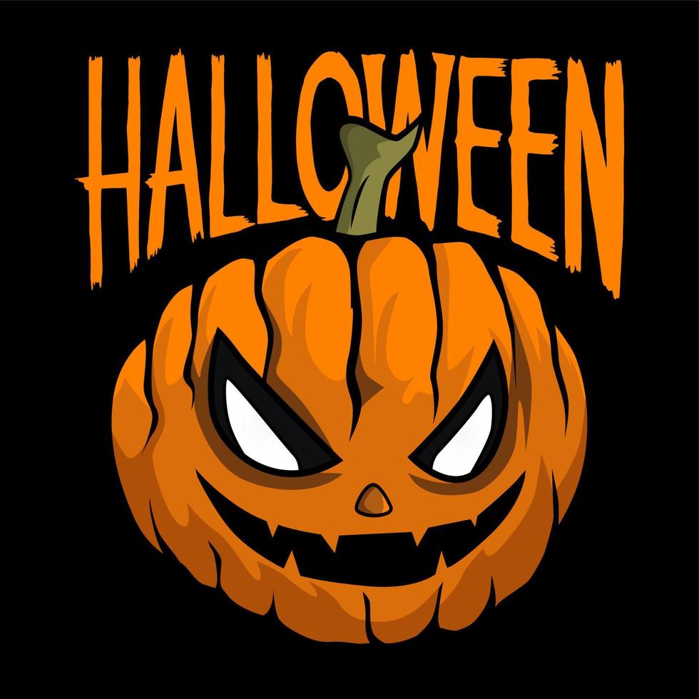 poster illustratie halloween geïsoleerd donker achtergrond vector