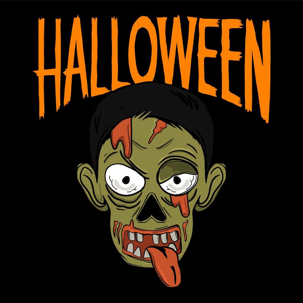 poster illustratie halloween geïsoleerd donker achtergrond vector