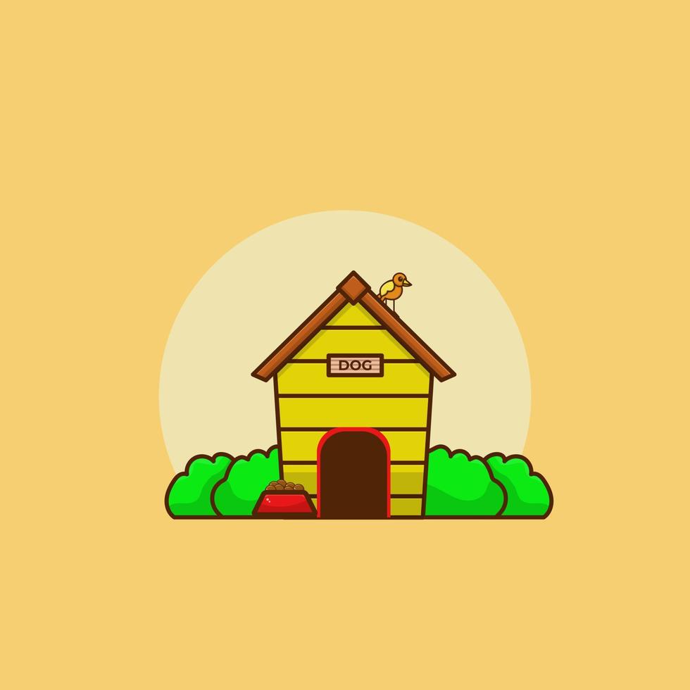 hond huis vector illustratie