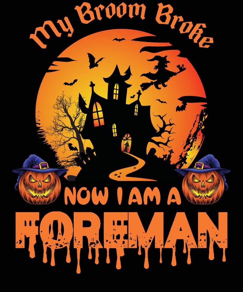 voorman t-shirt ontwerp voor halloween vector