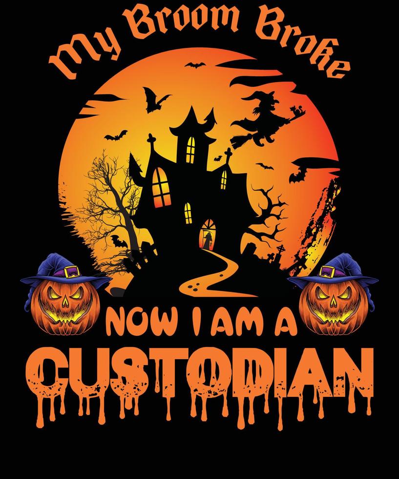 conciërge t-shirt ontwerp voor halloween vector