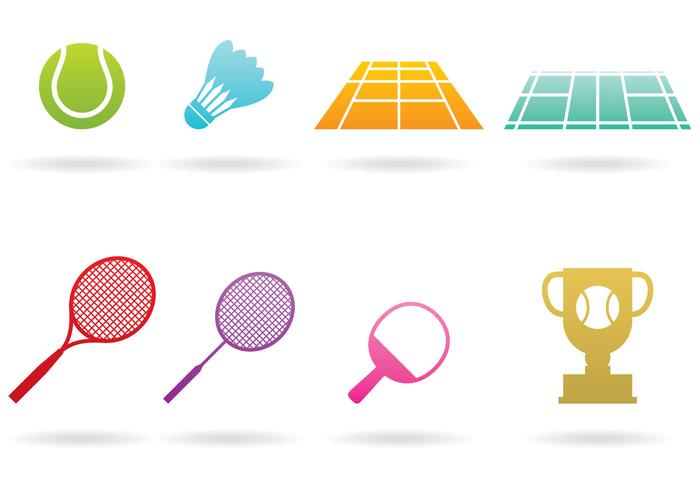 Badminton logos vector