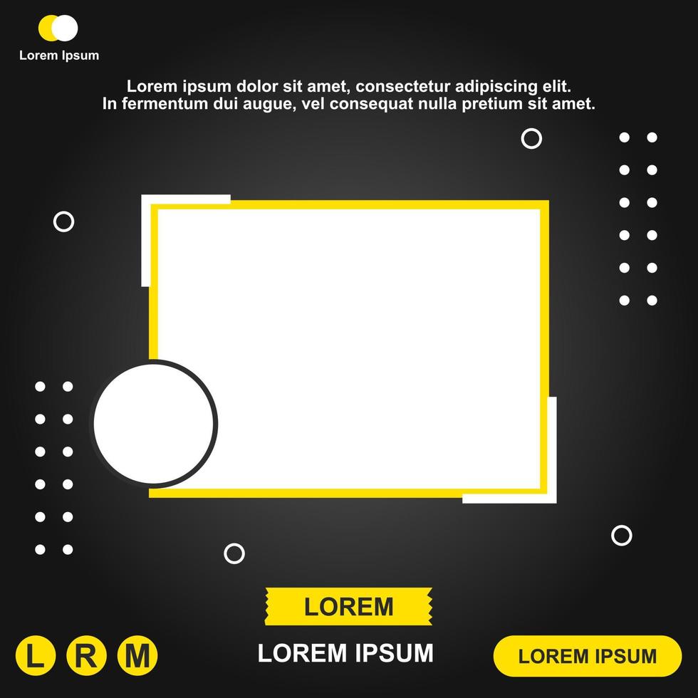 sjabloon voor speciaal menu voedsel sociaal media Promotie en banier post ontwerp zwart vector