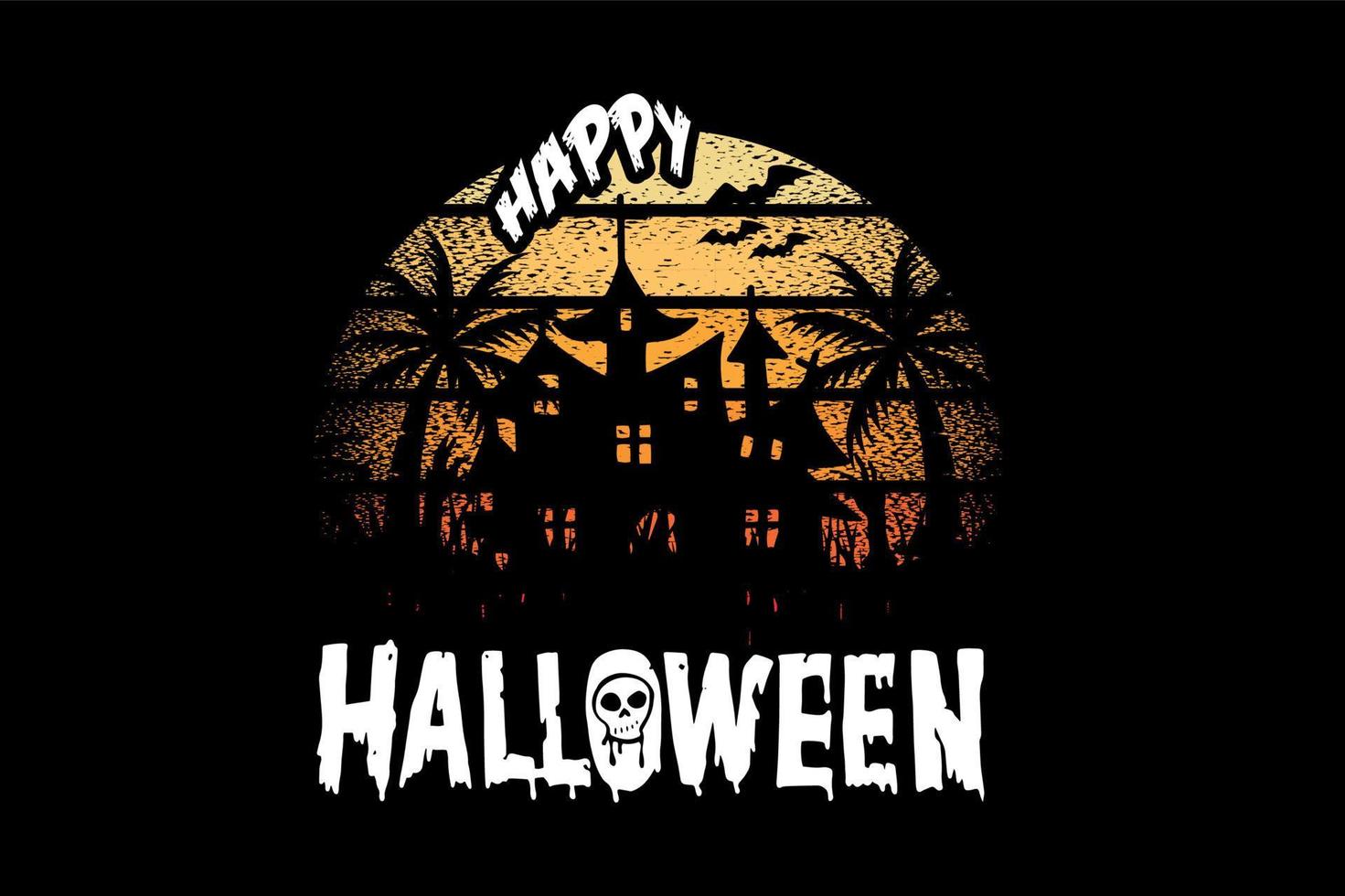 gelukkig halloween, halloween t-shirt desig vector