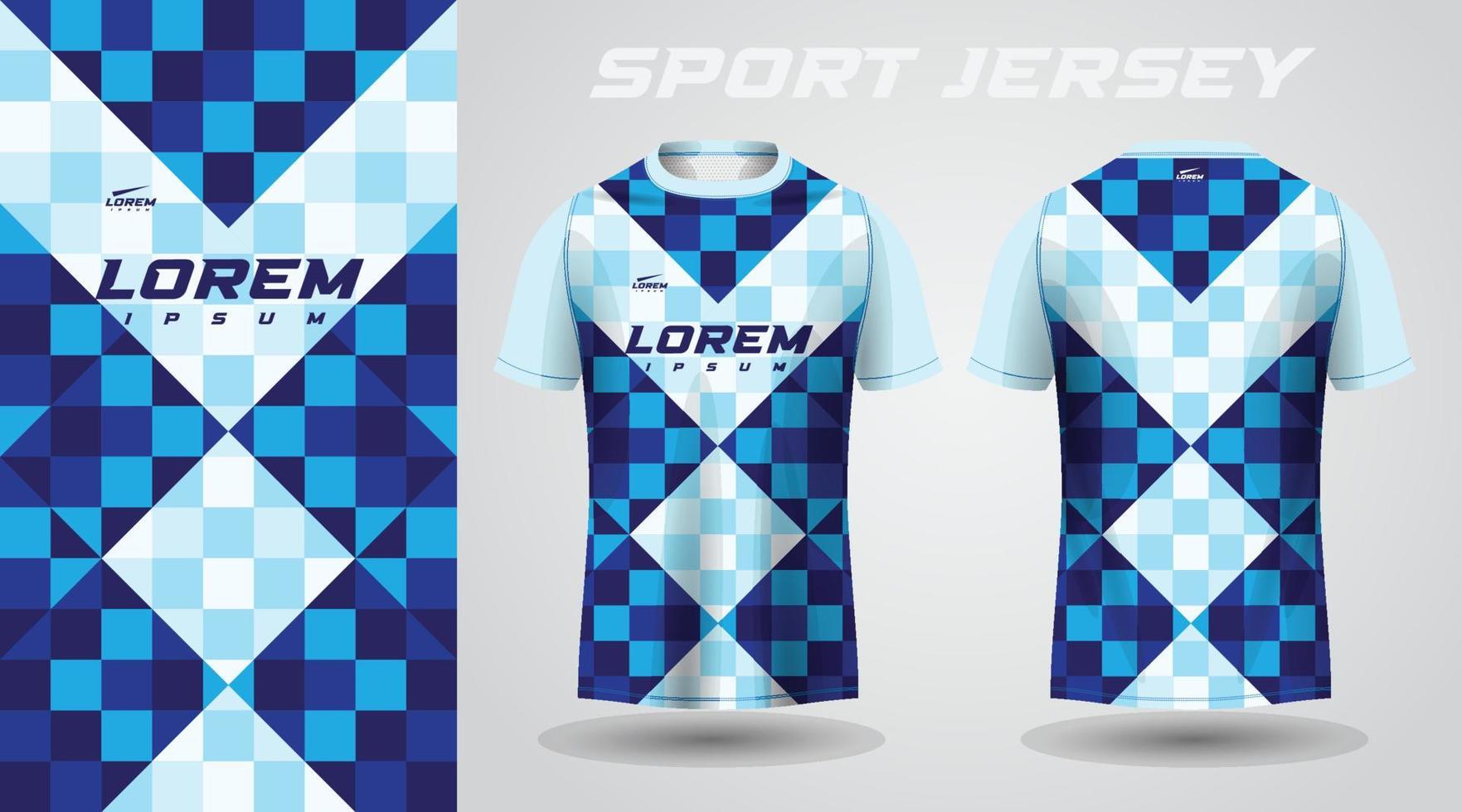 blauw shirt sport jersey ontwerp vector