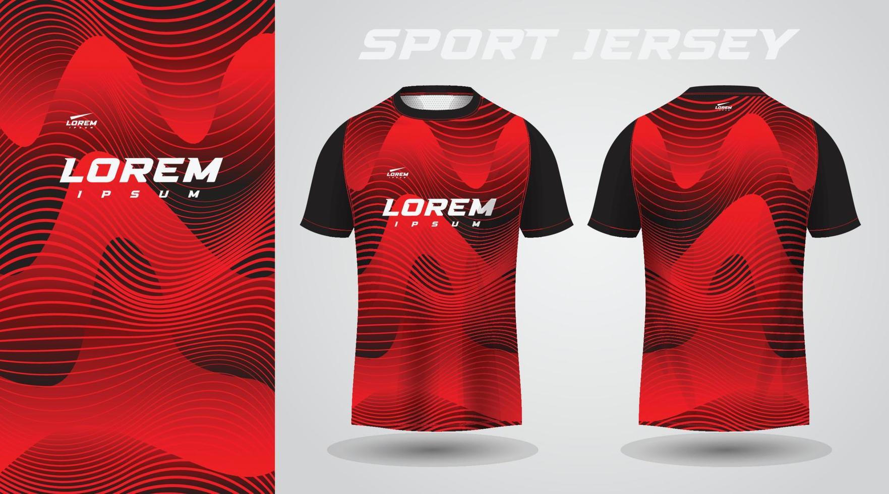 rood shirt sport jersey ontwerp vector