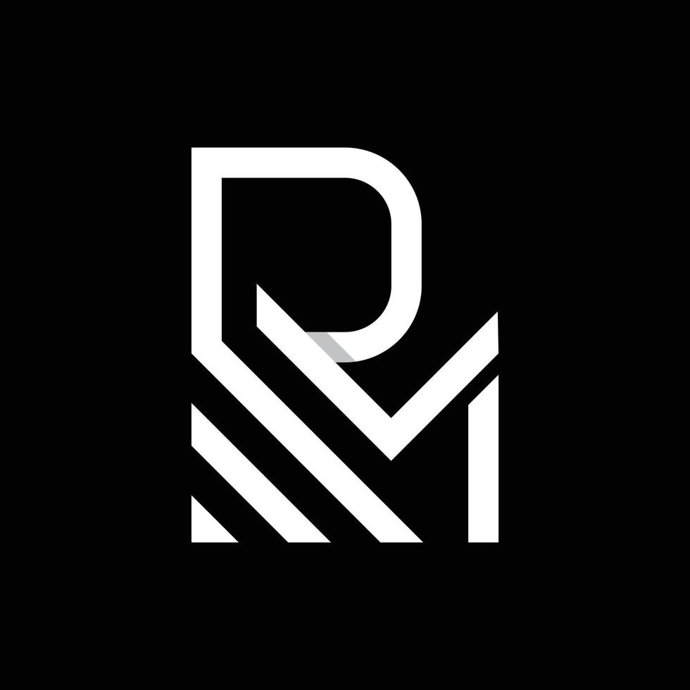 brief rm monogram modern creatief logo vector