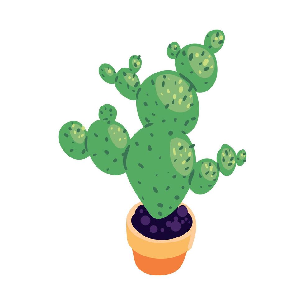 cactus in pot vector