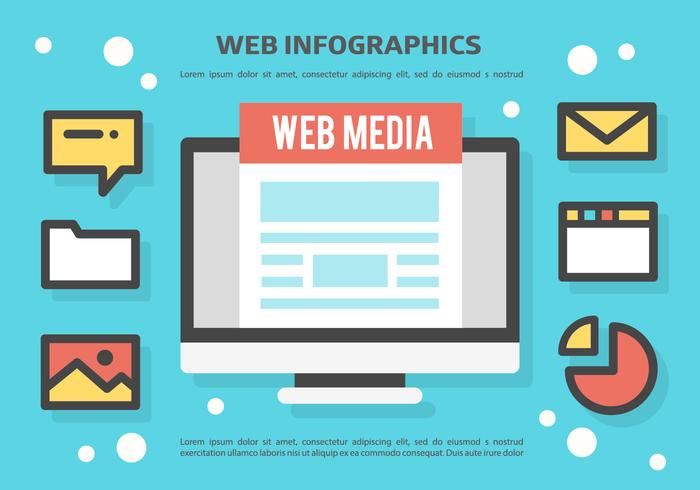 Gratis Web Infographics Vector Achtergrond