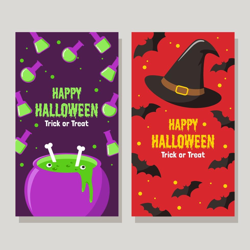 banier van gelukkig halloween illustratie met schattig tovenaar items vector