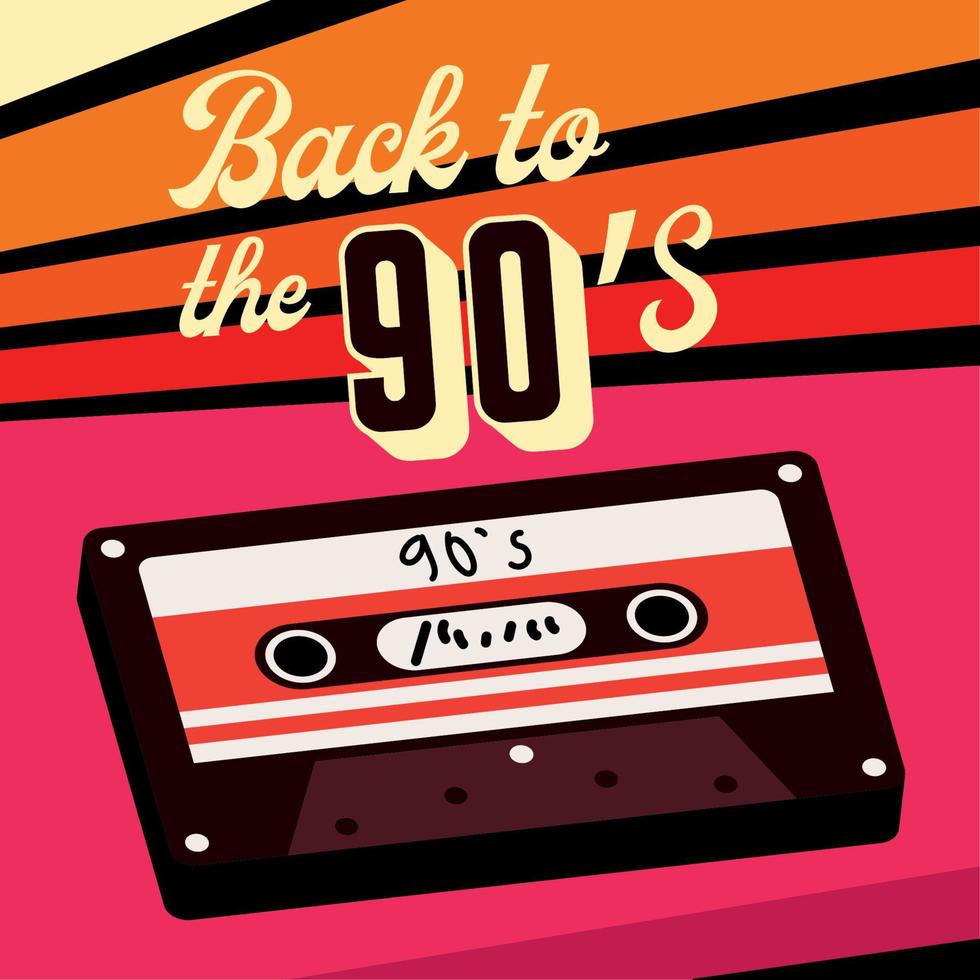 terug naar de 90s muziek- vector