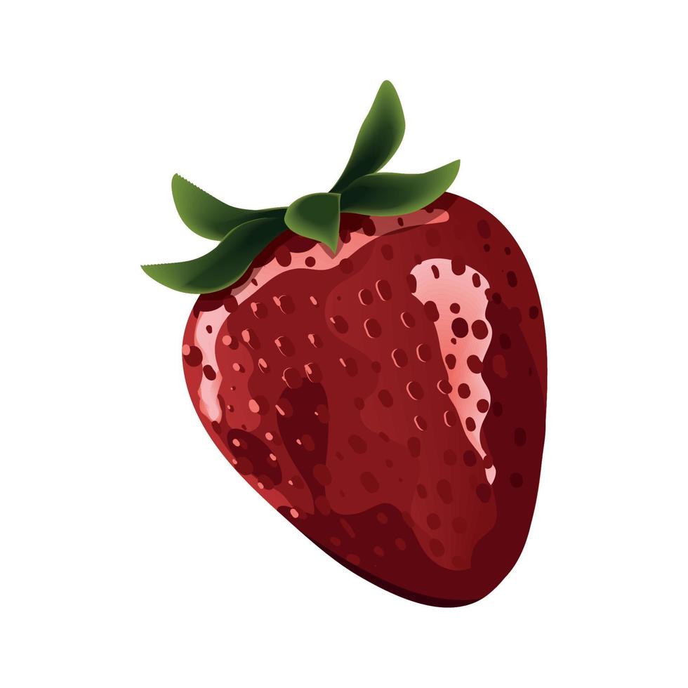 aardbei fruit icoon vector