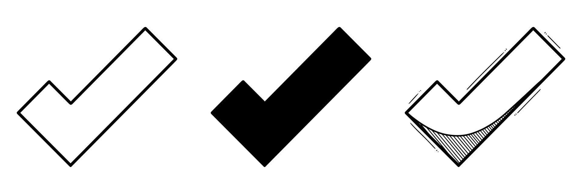 vector illustratie van controleren Mark icoon geïsoleerd Aan wit achtergrond