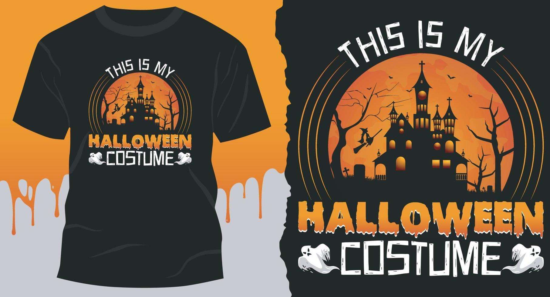 deze is mijn halloween kostuum, halloween citaat t-shirt ontwerp vector