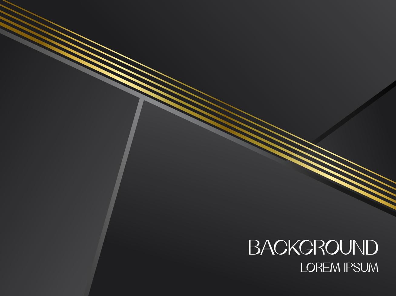 abstracte zwarte en gouden luxe achtergrond vector