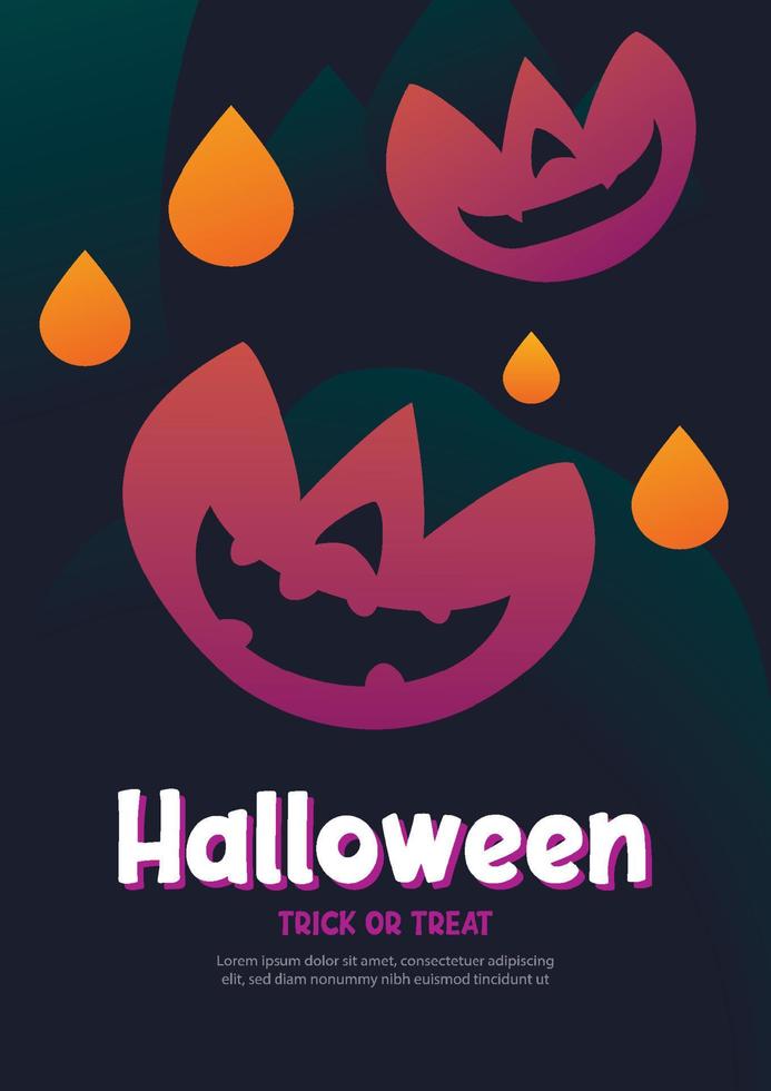 halloween groet kaarten achtergrond. halloween illustratie sjabloon voor banier, poster, folder, uitverkoop, en allemaal ontwerp. vector