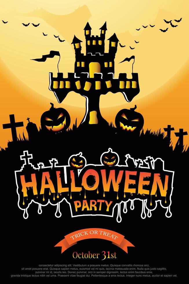 Halloween-uitnodiging. vector eps 10