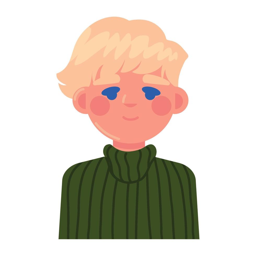 blond mannetje karakter vector