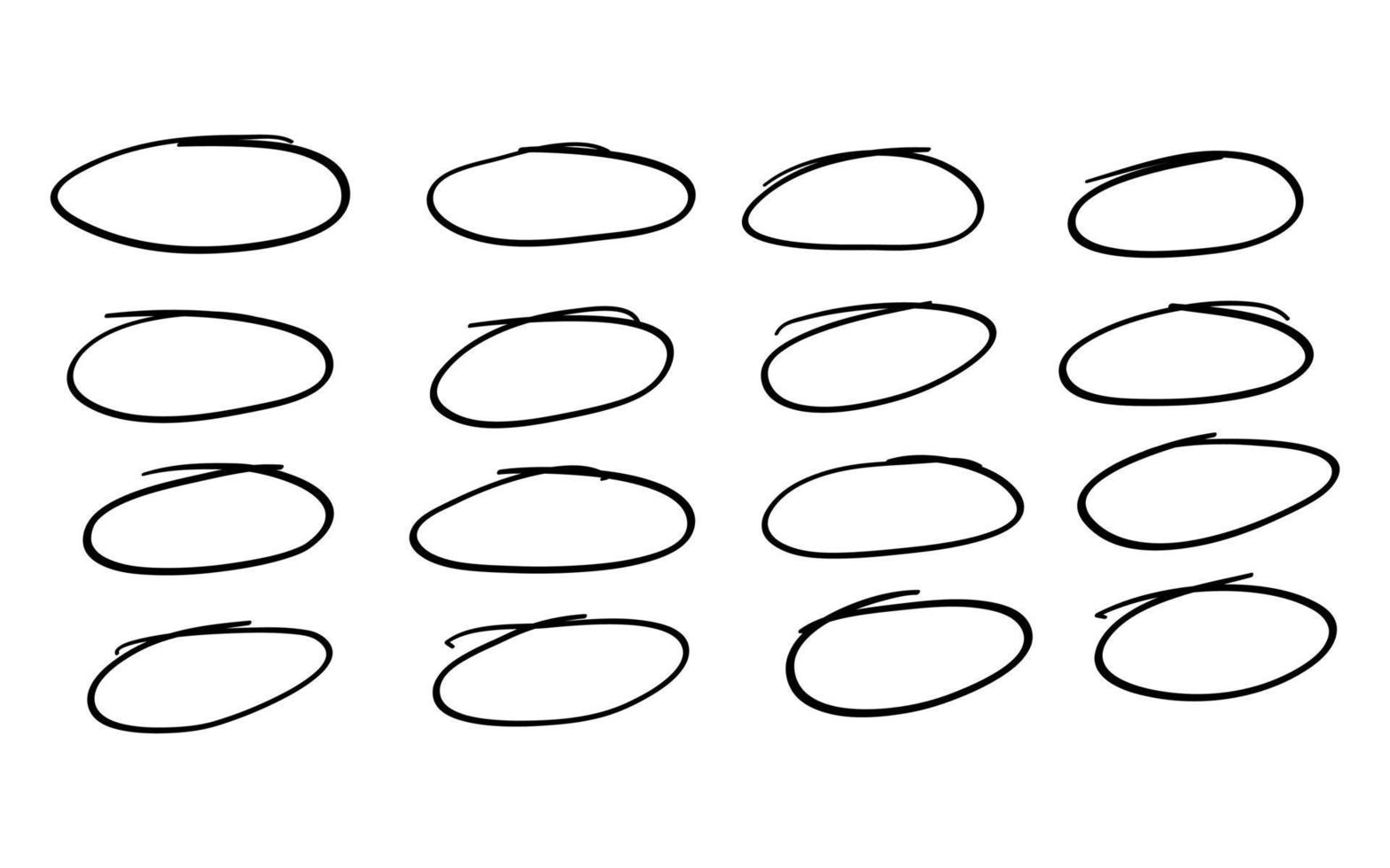 hand- getrokken cirkel markeerstift in tekening stijl vector