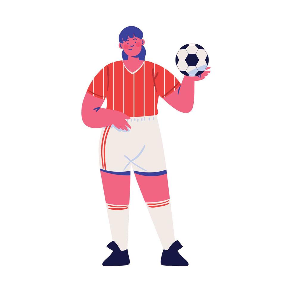 vrouwelijke voetballer vector