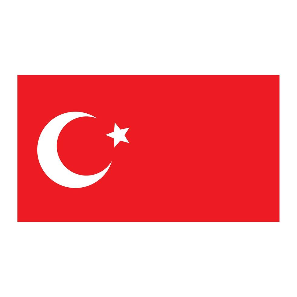 nationale vlag van turkije vector