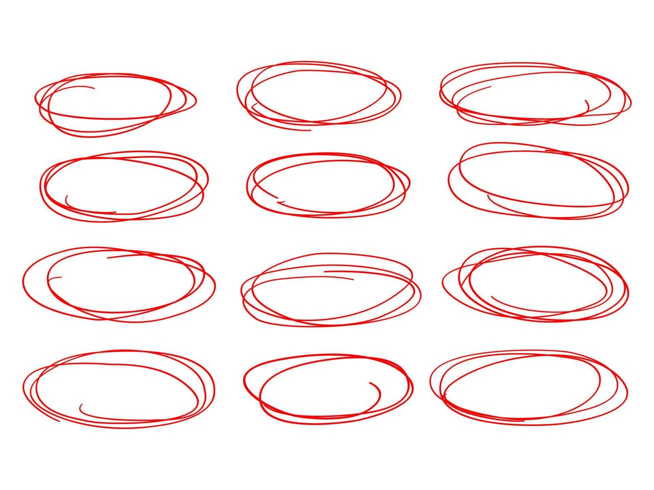 hand- getrokken cirkel markeerstift in tekening stijl vector