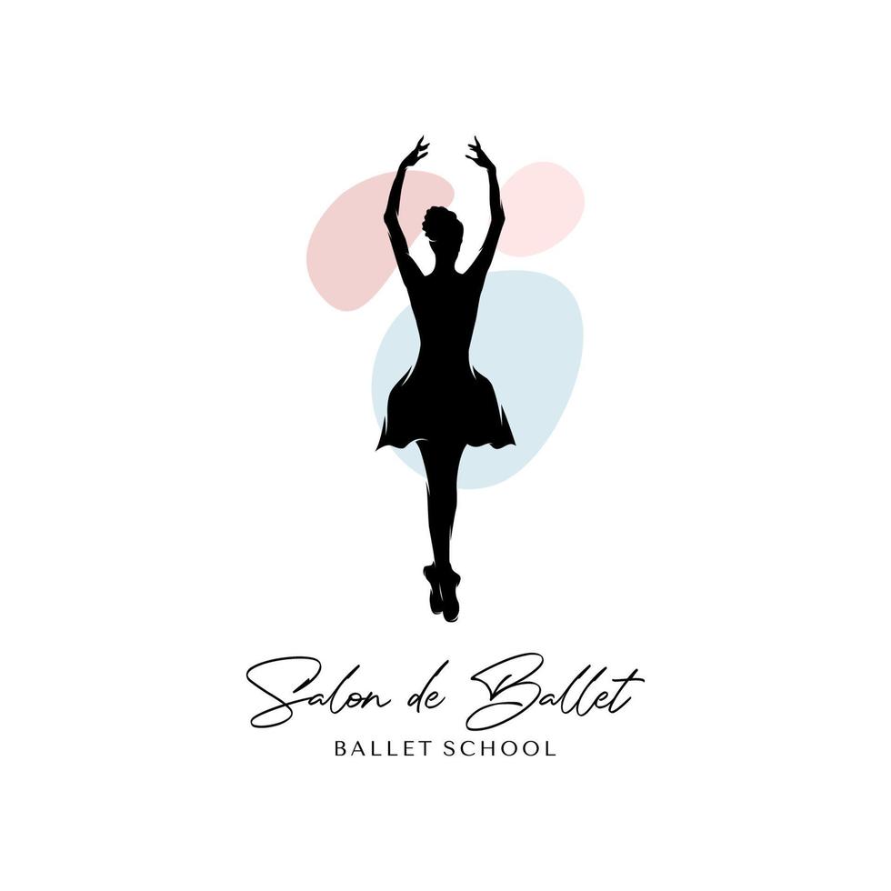 ballet dans illustratie logo Aan wit achtergrond logo ontwerp sjabloon vector