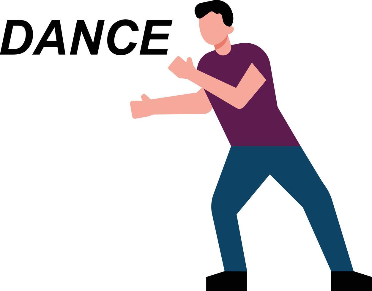 de jongen danst. vector