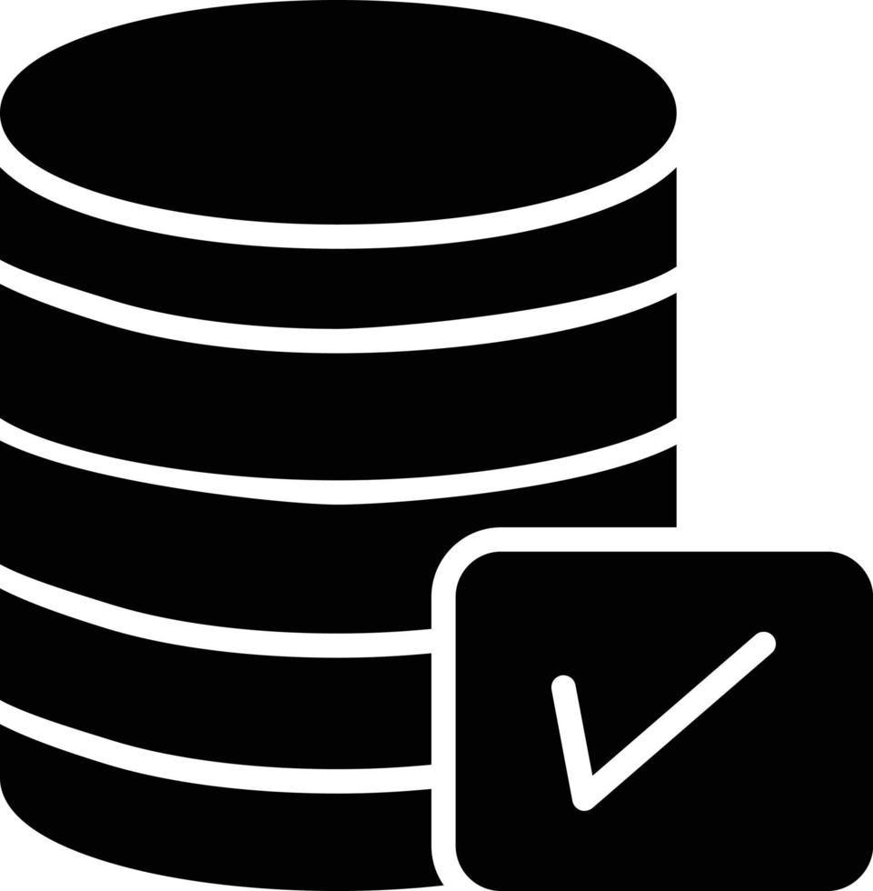 database glyph-pictogram vector