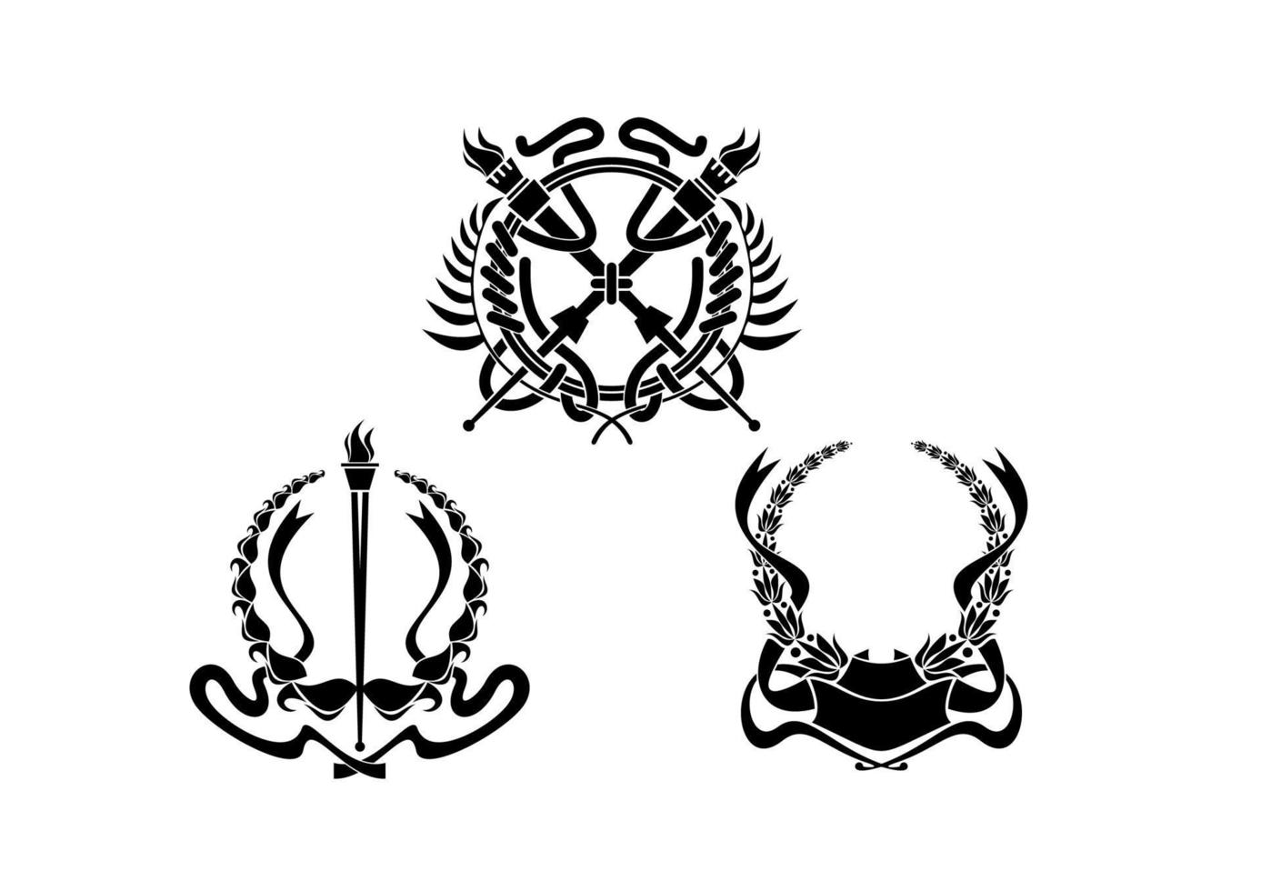 jassen van armen met heraldisch elementen vector