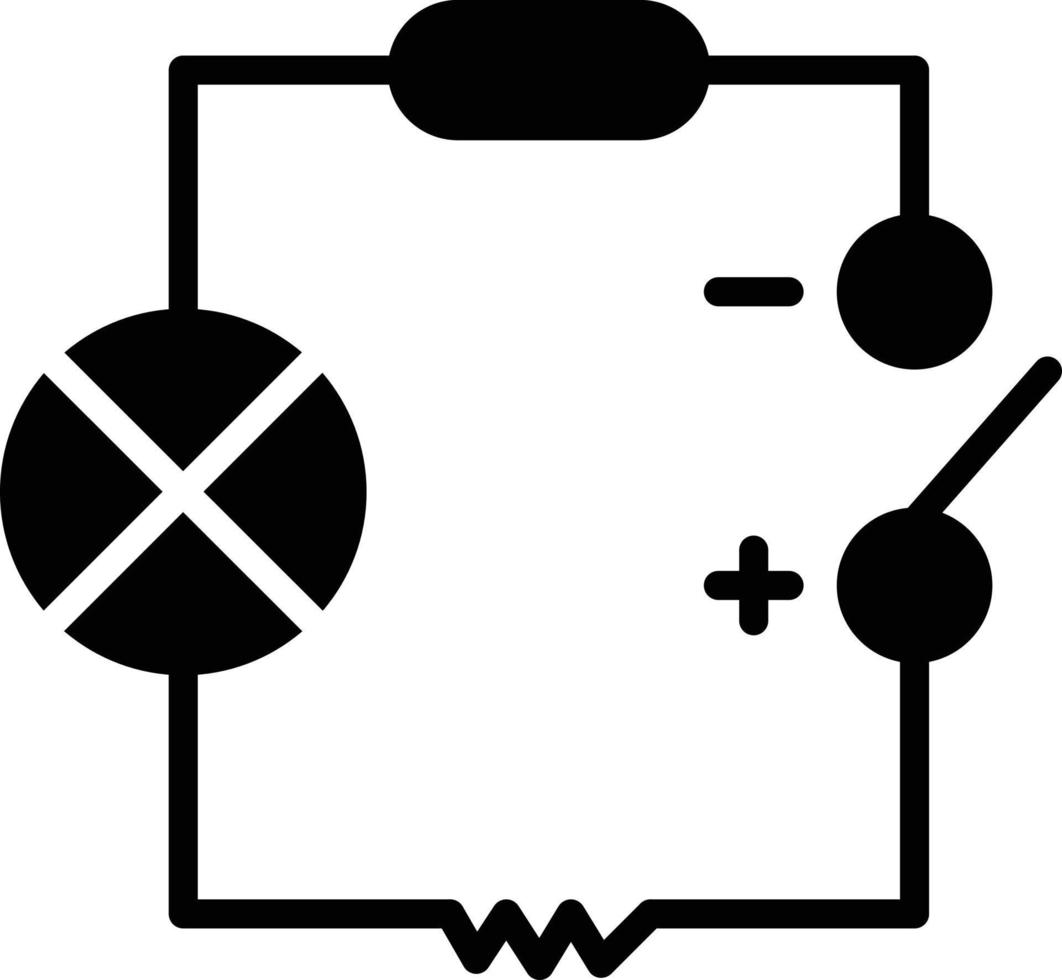 circuit glyph-pictogram vector