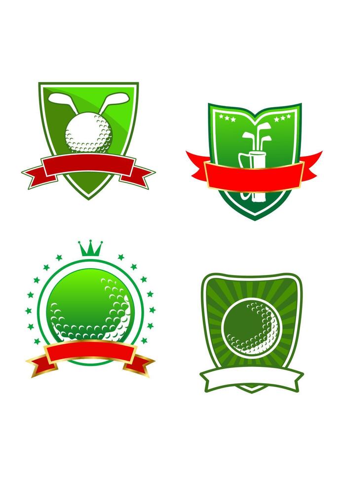 golf emblemen en symbolen vector