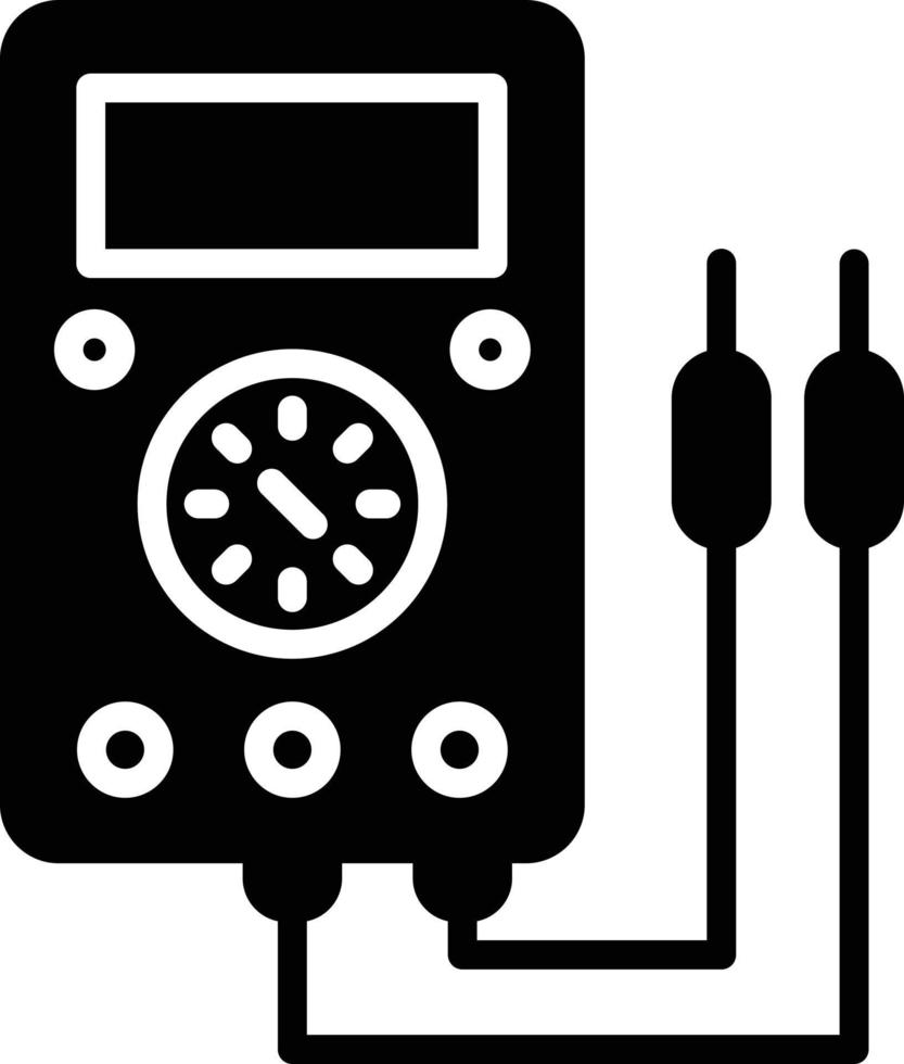 voltmeter glyph-pictogram vector